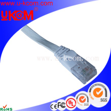 Flexible UTP red ethernet cat6 rj45 cable plano